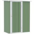 Outsunny Gerätehaus mit Pultdach grau 142L x 84B x 189H cm