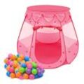 Mädchen Bällebad Zelt 200 Baby Bälle Kinderzelt Spielzelt 120x120x90cm Rosa