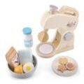 Mixer mit Zubehör aus Holz Creme Kinderküchen-Zubehör Kinderspielzeug