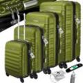 KESSER® 4tlg. Hartschalenkofferset Hartschalenkoffer Reisekoffer Set Reisekofferset Trolley Koffer Inkl. Kofferwaage + Gepäckanhänger Rollkoffer Schloss 4 Rollen ABS-Hartschale Teleskopgriff S-M-L-XL