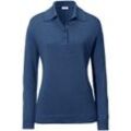 Polo-Pullover Modell Pia Peter Hahn Seide/Kaschmir blau