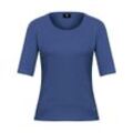 Rundhals-Shirt Modell Velvet Bogner blau