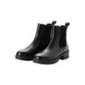 Chelsea-Boots mit stark profilierter Sohle, aus Leder, schwarz, Gr.43