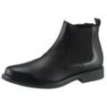 Chelseaboots GEOX "UOMO CLAUDIO A" Gr. 41, schwarz, Herren, Leder, Elastischer Einsatz, Schuhe, Business Schuh, Festtagsschuh mit Nachhaltigkeitssiegel LWG