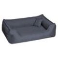 Tierlando DONALD ORTHO Hundebett Anti Haar M L XL XXL 80 100 120 150cm schwarz/ graphit 80 cm, 22 cm, 60 cm