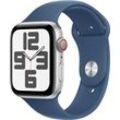 Smartwatch APPLE "Watch SE (2024)", silber, Smartwatches, 44mm, Cellular, S/M, Sport Band