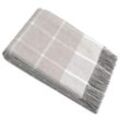 Plaid CASATEX "Harry Lontra", beige, B:130cm L:190cm, Wolle, Kaschmir, Wohndecken, elegantes Design, große Karos