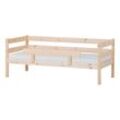 Einzelbett HOPPEKIDS "ECO Comfort Kinderbett, Kiefer Massivholz, Jugendbett inkl. Rollrost", beige (natur), Betten, Mit Absturzsicherung, Liegefläche B/L: 70cm x 160cm Betthöhe: 65cm, H2/H3, Kaltschaummatratze, Kiefer massiv 70x160 cm, wahlweise in verschieden Farben Matratze Absturzsicherung