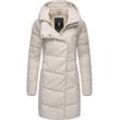 Wintermantel RAGWEAR "Pavla Coat" Gr. L (40), beige (ecru), Damen, Obermaterial: 100% Polyester, Innenfutter: 100% Polyester, Wattierung: 100% Polyester, Mäntel, stylischer Damen Steppmantel in Woll-Optik