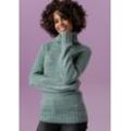 Rollkragenpullover ANISTON CASUAL Gr. 34, grün (jade, meliert) Damen Pullover Bestseller