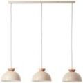 Pendelleuchte BRILLIANT "Nalam" Lampen Gr. 3 flammig,, beige (natur, beige) 158 x 100 25 cm, 3 E14, kürzbar, MetallHolz, naturbeige