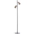 Stehlampe BRILLIANT "Cadiz" Lampen Gr. 2 flammig, Ø 22,00cm H: 140,00cm,, schwarz matt, bronzefarben gebürstet 140 x 22 cm, GU10, schwenkbar, Aluminium, schwarzbronzefarben