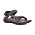 Sandale TEVA "Terra Fi 5 Universal Leather", Gr. 40,5, grau (schwarz gull gr), Leder, Synthetik, sportlich, Schuhe