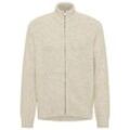 Sweater MUSTANG "Strickjacke" Gr. XL, weiß (sanftes weiß), Herren, 64% Acryl, 24% Viskose, 12% Polyester, Sweatshirts