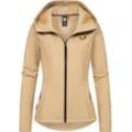 Kapuzensweatjacke RAGWEAR "Lyshka" Gr. L (40), grau (taupe) Damen Sweatjacken Sportliche weiche und elastische Kapuzenjacke