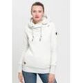 Kapuzensweatshirt RAGWEAR "GRIPYBUTTON" Gr. XL (42), weiß (white 7000) Damen Sweatshirts Sweater mit rustikalen Kordel-Akzenten