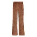 Cordhose MAC "CHIARA" Gr. 42, Länge 30, light tree bark, Damen, Web, Obermaterial: 90% Polyester, 8% Polyamid, 2% Elasthan, unifarben, Hosen, mit weitem Bein