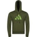 Hoodie ADIDAS PERFORMANCE "Perfo Script Graphic Hoody" Sweatshirts Gr. XL, grün Herren