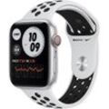 Apple Watch Series 6 (2020) GPS + Cellular 40 mm - Aluminium Silber - Nike Sportarmband Weiß/Schwarz