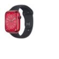 Apple Watch Series 8 (2022) GPS + Cellular 45 mm - Aluminium Rot - Sportarmband Schwarz