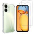 Hülle Xiaomi Redmi 13C und 2 schutzfolien - TPU - Transparent