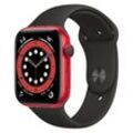 Apple Watch Series 6 (2020) GPS + Cellular 44 mm - Aluminium Rot - Sportarmband Schwarz