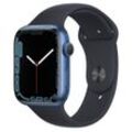 Apple Watch Series 7 (2021) GPS + Cellular 45 mm - Aluminium Blau - Sportarmband Schwarz