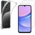 Hülle Galaxy A15 4G / A15 5G und 2 schutzfolien - TPU - Transparent