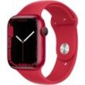 Apple Watch Series 7 (2021) GPS 45 mm - Aluminium Rot - Sportarmband Rot