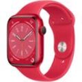 Apple Watch Series 8 (2022) GPS + Cellular 45 mm - Aluminium Rot - Sportarmband Rot