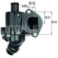 MAHLE Thermostat, Kühlmittel mit Dichtung für SKODA VW SEAT CUPRA AUDI 06B121111L 06B121111J TM 3 105