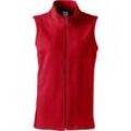 Baumwoll-Fleece-Weste, rot, 48/50