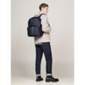 Rucksack TOMMY HILFIGER "Men TH CORP DOME BACKPACK Backpack", Gr. B/H/T: 35cm x 45cm x 20cm, blau (space blau), Polyester, casual, Rucksäcke, Rucksack Herren