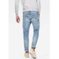 Slim-fit-Jeans G-STAR "D-Staq 3D Slim Fit" Gr. 31, Länge 34, blau (light, blau), Herren, Denim/Jeans, Obermaterial: 91% Baumwolle, 7% Elastomultiester, 2% Elasthan, Jeans