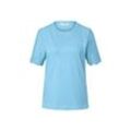 Shirt mit Stickerei - Hellblau - Gr.: XS