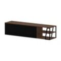 TV-Bank TEMAHOME "Albi TV Tisch, Lowboard, TV-Schrank, TV-Board", schwarz (nussbaum, metall schwarz), B:190cm H:45cm T:45cm, Furnier, Spanplatte, Wabenplatte, Sideboards, Großzügiger Stauraum mit Türen und offenen Fächern