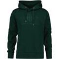 Hoodie GANT "REG TONAL SHIELD HOODIE" Gr. XL, grün (tartan green) Herren Sweatshirts mit Logostickerei