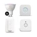 Philips Hue White & Color Ambiance GU10 400lm Starter-Set + Dimmschalter + Bewegungsmelder Indoor