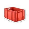 Euro Box Serie MF 6320, aus PP, Inhalt 62,3 L, Durchfassgriff, rot