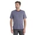 Icebreaker Merino Drayden T-Shirt Stripe - Mann - Kyanite/nightshade - Größe XL