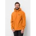 Funktionsjacke JACK WOLFSKIN "ELSBERG 2.5L JKT M", Herren, Gr. L (52), orange (dragon, fire), OBERSTOFF 100% POLYESTER FUTTER 100% POLYESTER, Jacken