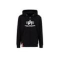 Hoodie ALPHA INDUSTRIES "Alpha Industries Men - Hoodies Basic Zip PP" Gr. L, schwarz (black) Herren Sweatshirts