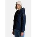 Steppjacke NAVAHOO "Eisbällchen" Gr. S (36), blau (navy) Damen Jacken stylische Winterjacke mit Kapuze