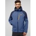 Funktionsjacke JACK WOLFSKIN "EAGLE PEAK 2L JKT M", Herren, Gr. L (52), blau (nature, blau), Hauptmaterial: 100% Polyester (recycled); Kontrast: 100% Polyester (recycled); Futter: 100% Polyester (recycled), Jacken