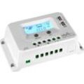 Solarladeregler OFFGRIDTEC "PWM Pro Laderegler 12V/24V - 20A USB-Port", grau (baumarkt), B:16cm H:9,4cm T:4,9cm, Kunststoff, Spannungsregler, Integrierter Geräte-und Batterieschutz