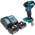 Makita DDF 083 SG Akku Bohrschrauber 18 V 40 Nm 1/4'' Brushless + 2x Akku 6,0 Ah + Ladegerät