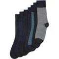 TOM TAILOR Herren Socken im 7er-Set, blau, Muster, Gr. 39-42