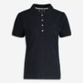 Schwarzes Polo-Shirt mit Logo-Detail