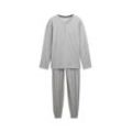 TOM TAILOR Herren Fein gestreifter Pyjama, grau, Gestreift, Gr. 48