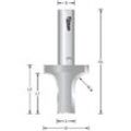 Abrund-Formatfräser S=12 D33/12,7 x 77 mm - R=10